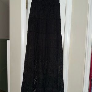 Wishlist Black Strapless Smocked Maxi Dress